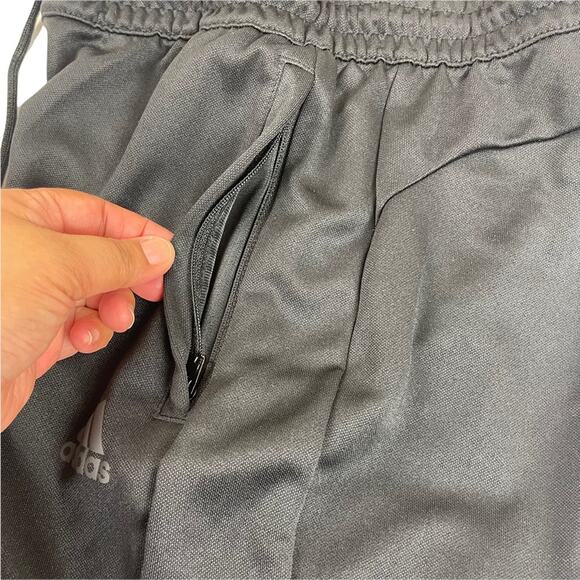 Adidas 3 Stripe Track Pant Drawstring Waist with Button and Mesh Detail Black S - Picture 8 of 10